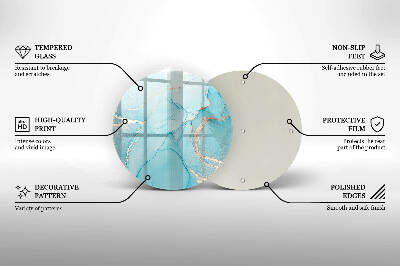 Posavaso de vidrio para velas Piedra abstracta