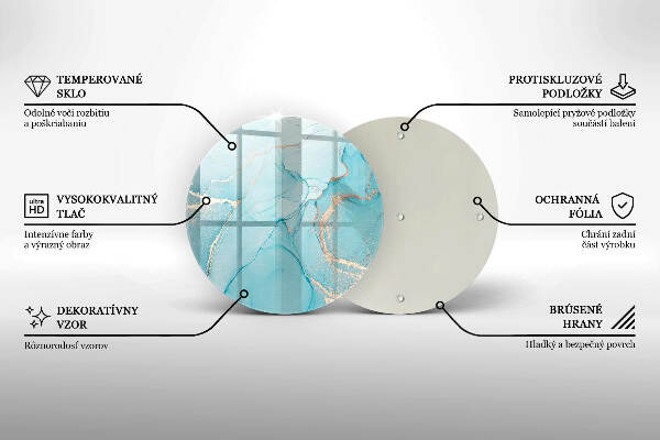 Posavaso de vidrio para velas Piedra abstracta