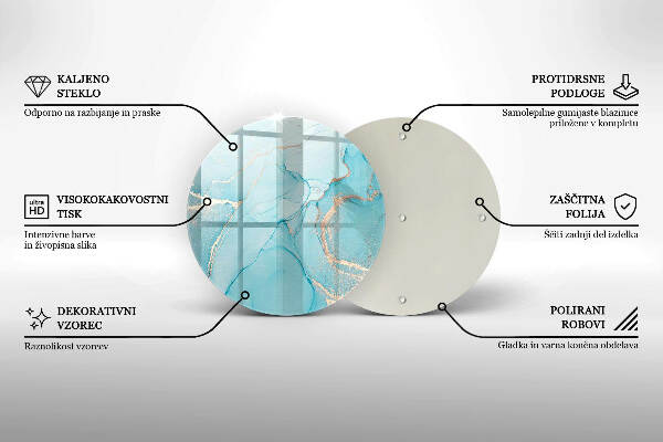 Posavaso de vidrio para velas Piedra abstracta