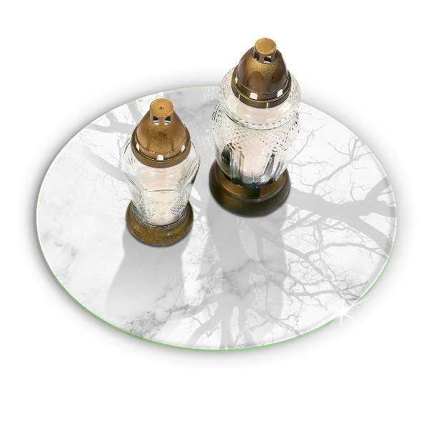 Posavaso de vidrio para velas funerarias Mármol moderno