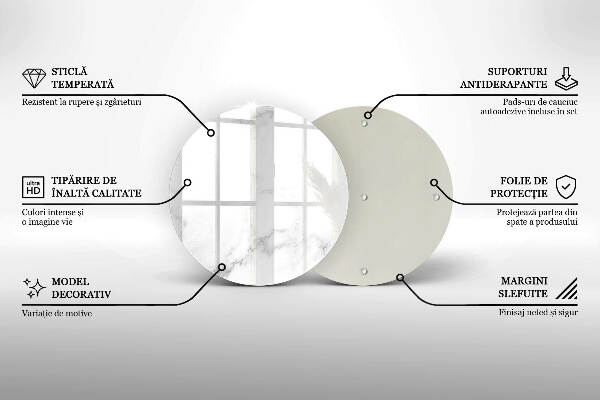 Posavaso de vidrio para velas funerarias Mármol moderno