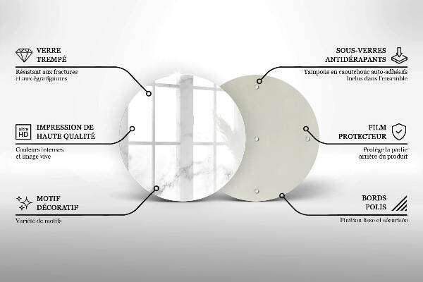 Posavaso de vidrio para velas funerarias Mármol moderno
