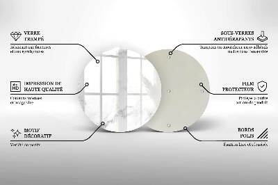 Posavaso de vidrio para velas funerarias Mármol moderno