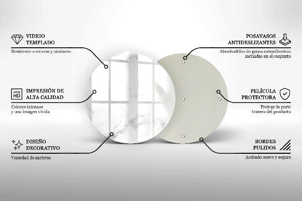 Posavaso de vidrio para velas funerarias Mármol moderno
