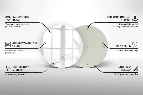 Posavaso de vidrio para velas funerarias Mármol moderno