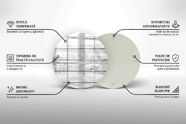 Posavaso de vidrio para velas Tablas de madera clara