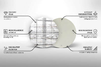 Posavaso de vidrio para velas Tablas de madera clara