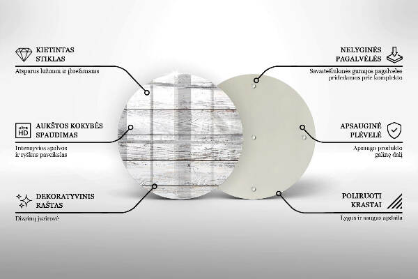 Posavaso de vidrio para velas Tablas de madera clara
