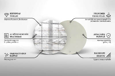 Posavaso de vidrio para velas Tablas de madera clara