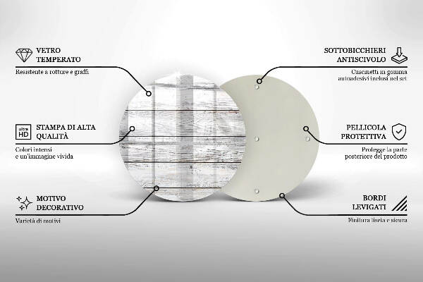 Posavaso de vidrio para velas Tablas de madera clara