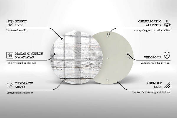Posavaso de vidrio para velas Tablas de madera clara
