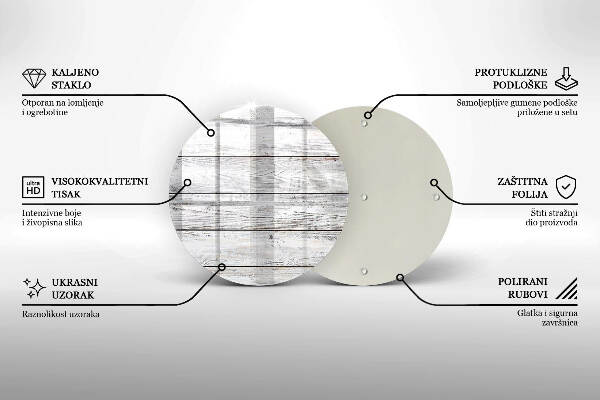 Posavaso de vidrio para velas Tablas de madera clara