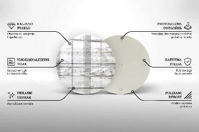 Posavaso de vidrio para velas Tablas de madera clara