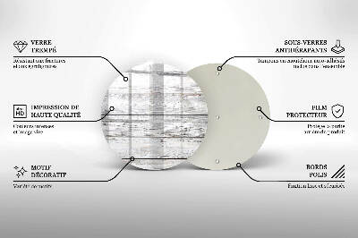 Posavaso de vidrio para velas Tablas de madera clara