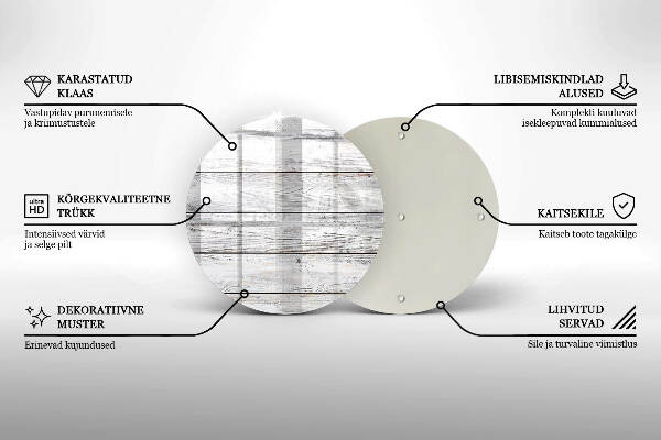 Posavaso de vidrio para velas Tablas de madera clara