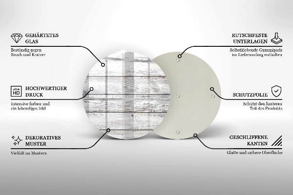 Posavaso de vidrio para velas Tablas de madera clara