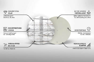 Posavaso de vidrio para velas Tablas de madera clara