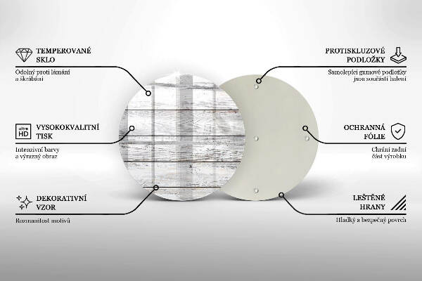 Posavaso de vidrio para velas Tablas de madera clara