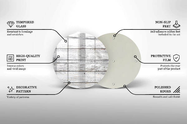 Posavaso de vidrio para velas Tablas de madera clara
