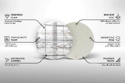 Posavaso de vidrio para velas Tablas de madera clara
