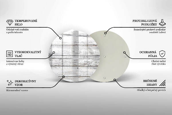 Posavaso de vidrio para velas Tablas de madera clara