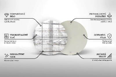 Posavaso de vidrio para velas Tablas de madera clara