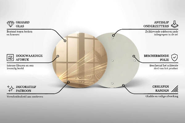 Posavaso de vidrio para velas Abstracción moderna