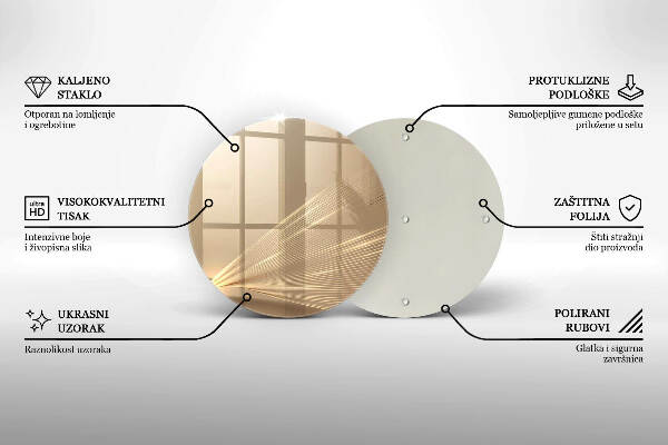 Posavaso de vidrio para velas Abstracción moderna