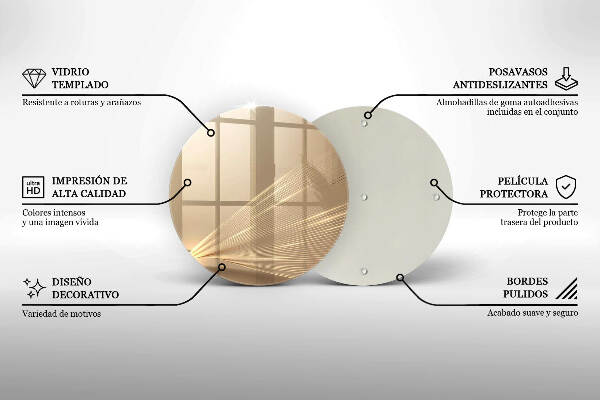 Posavaso de vidrio para velas Abstracción moderna