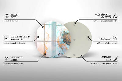 Posavaso de vidrio para velas funerarias Mármol abstracto