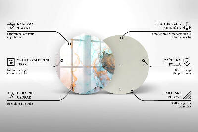 Posavaso de vidrio para velas funerarias Mármol abstracto