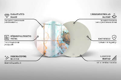Posavaso de vidrio para velas funerarias Mármol abstracto