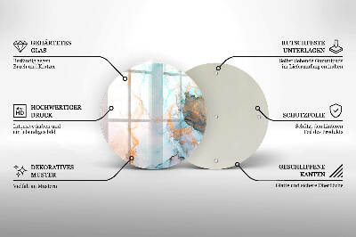Posavaso de vidrio para velas funerarias Mármol abstracto