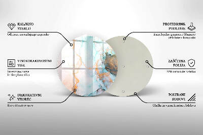 Posavaso de vidrio para velas funerarias Mármol abstracto