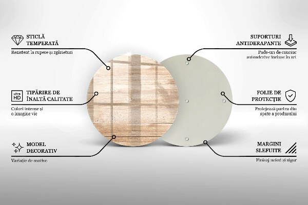 Posavaso de vidrio para velas Tablas de madera