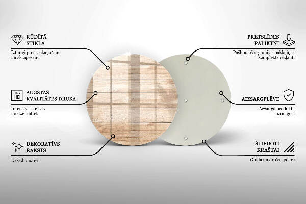 Posavaso de vidrio para velas Tablas de madera
