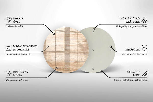 Posavaso de vidrio para velas Tablas de madera
