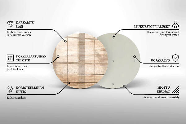 Posavaso de vidrio para velas Tablas de madera