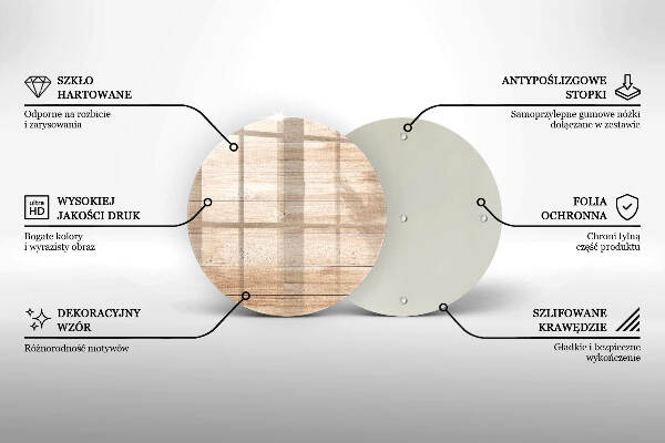 Posavaso de vidrio para velas Tablas de madera
