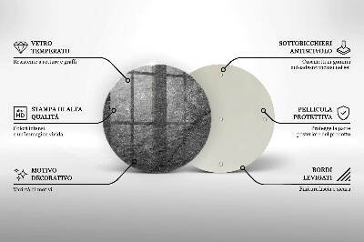 Posavaso de vidrio para velas funerarias Textura de piedra