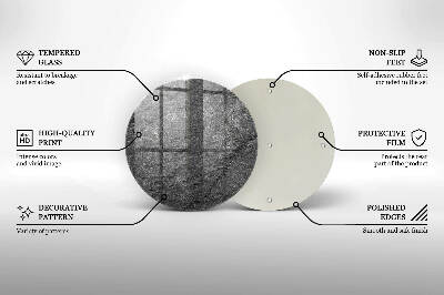 Posavaso de vidrio para velas funerarias Textura de piedra