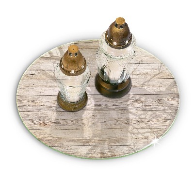 Posavaso de vidrio para velas Tablas de madera