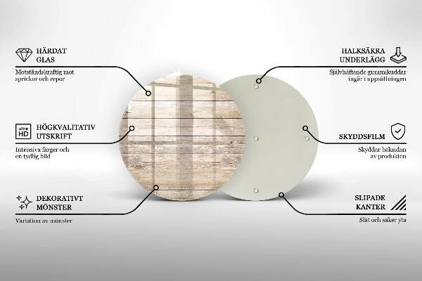 Posavaso de vidrio para velas Tablas de madera