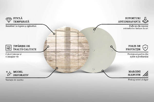 Posavaso de vidrio para velas Tablas de madera