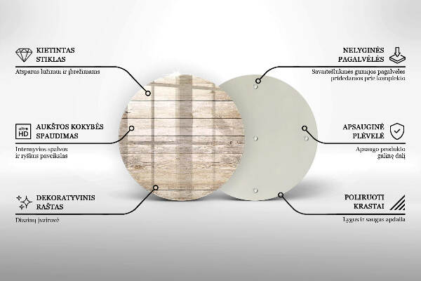Posavaso de vidrio para velas Tablas de madera