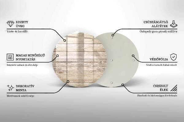 Posavaso de vidrio para velas Tablas de madera