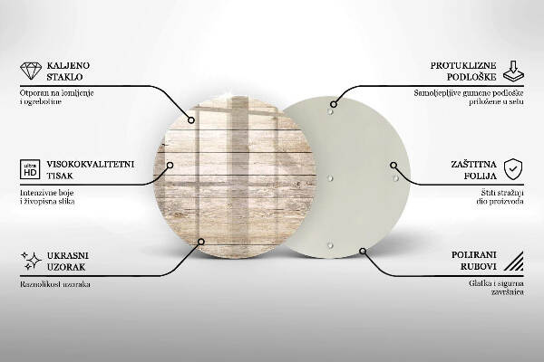 Posavaso de vidrio para velas Tablas de madera