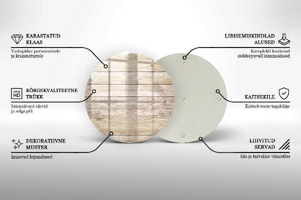 Posavaso de vidrio para velas Tablas de madera