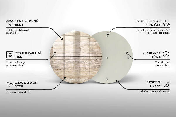 Posavaso de vidrio para velas Tablas de madera