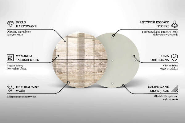Posavaso de vidrio para velas Tablas de madera